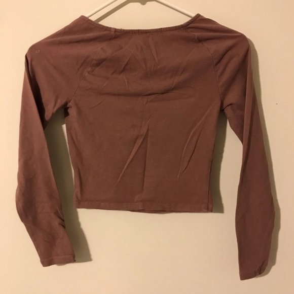 ✨ Charlotte Russe Crop Top Zipper Mauve Pink - Picture 2 of 2